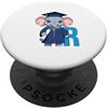 Timowo Studio Elefante Lettera R Alfabeto Design PopSockets PopGrip Adesivo