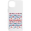 Red White Legacy Co.USA Custodia per iPhone 14 Plus Rosso Bianco Blu Star Stripe Pattern USA Celebrazione Patriottica