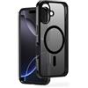 Hama Custodia Extreme Protect per iPhone 16 e MagSafe (D3O Bumper, antiurto, anticaduta, infrangibile, magnetica, per ricarica induttiva, gradiente, colore: Nero