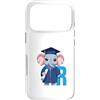 Timowo Studio Custodia per iPhone 17 Pro Elefante Lettera R Alfabeto Design