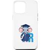 Timowo Studio Custodia per iPhone 12 Pro Max Elefante Lettera R Alfabeto Design