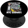 New York City Souvenirs Gifts by DV8sTee Divertente souvenir di New York con scritta I Survived the NYC Subway! PopSockets PopGrip Adesivo