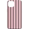 Y2K Retro Aesthetic Stripes Pattern Desi Custodia per iPhone 13 Modello estetico retrò a righe verticali rosa marrone Y2K