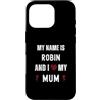 Personal Mothers Day Designs Custodia per iPhone 16 Pro Robin I Love My Mum Carino Personale Festa della Mamma