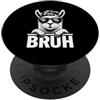 Bruh Llama Funny Ironic Saying Humor Gra Cool Llama Bruh Occhiali da sole Alpaca Streetwear Llama Lover PopSockets PopGrip Adesivo