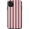 Y2K Retro Aesthetic Stripes Pattern Desi Custodia per iPhone 11 Pro Max Modello estetico retrò a righe verticali rosa marrone Y2K