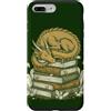 Dragon Bookstack Fantasy Apparel Custodia per iPhone 7 Plus/8 Plus Dragon Books Reading Fantasy Book Lover Magic Library