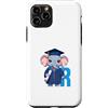 Timowo Studio Custodia per iPhone 11 Pro Elefante Lettera R Alfabeto Design