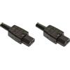 as - Schwabe presa IEC - Tipo C13 - Presa per elettrodomestici fino a 70° C - Connettore alimentazione C13-2 poli - Cavi di collegamento fino a max. 3G1,5-230V/10A - Made in Germany - nero, 62081