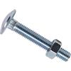 Metalmate Bullone esagonale quadrato a tazza e dado ZP M8 x 50 mm, scatola 25, ideale per giunzione legname a legno. La finitura zincata fornisce resistenza alla corrosione