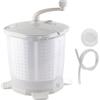 Adfaga Mini lavatrice manuale portatile lavatrice compatta per piccoli vestiti biancheria intima calzini asciugamani casa dormitorio viaggio materiale ABS grigio 40x33 cm