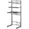 Valdoza Scaffale Per Incolonnamento Lavatrice E Asciugatrice Per Bagno, Cucina | Scaffale Sopra La Lavatrice, Supporto Lavatrice Asciugatrice Materiale In Acciaio Al Carbonio,(Gray,161cm/63.3in-3)