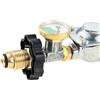 EZAGBPJK Regolatore di propano a 2 stadi con manometro, raccordo for serbatoio NPT e POL femmina da 3/8, regolatori gas GPL verticali for furgoni rimorchi