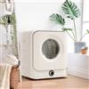 Ymkua Asciugatrice a Pompa di Calore, Asciugatrice Elettrica 850W 2,5Kg, Asciugatrice a Parete, Riscaldamento in Ceramica PTC Pompa di Calore, Timer da 200 Minuti, Bianco, 49,5x41,5x58,8 cm (White)