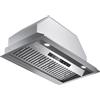 VIKIO HOME Inserto per cappa da cucina da 76 cm, cappa da cucina integrata con 980 CFM, condotto convertibile senza canalizzazione, cappa da cucina in acciaio inox, controllo a gesto/touch, 2 filtri deflettori