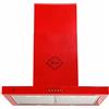 GURARI Cappa a parete GURARI GCH F 461 RD 6, cofano aspirante 60 cm, rosso, alta aspirazione 1000m³/h, 3 livelli, cofano aspirante, cofano scarico, cofano ricircolo