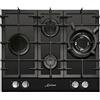 Kaiser Olan Kaiser KCG 6394 Turbo piano cottura da incasso a gas 60 cm da incasso, autosufficiente, fondo nero in vetro/ceramica, 3,8 KW/Telaio inox con effetto ANTI Touch, gas naturale e propano