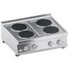 RESTAURANT STORE Cucina piano cottura elettrico banco 4 piastre cm 80x70x25 RS3620