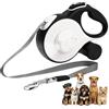 Focenat 8 m Guinzaglio per Cani Allungabile,Guinzaglio retrattile per cani,Retrattile per cani,senza grovigli a 360°,con sacchetto,luce LED,Fino a 35 Kg,per Addestramento e Passeggiate (Bianco)