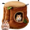 Generico Abitazione per criceti - Cuccia per animali domestici Grotta a cupola per criceti, recinto termico stagionale confortevole Piccoli animali Freddo caldo Eco-friendly Tunnel in peluche Capsula per