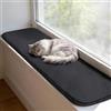 Pet Prime Sdraio per finestra per gatti, davanzale caldo, cuscino per davanzale, antiscivolo, per davanzale, 90 x 28 cm, morbido e lavabile in lavatrice