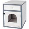 Kerbl Pet Armoire pour chat - KERBL - Ida - Blanc/bleu - 58x45x60cm