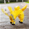 KXWDKJ Giacca impermeabile per cani di piccola taglia, con piedi e coda avvolti per cani di piccola taglia (giallo, XL)