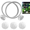 Generic BETTA FISH PATENI CHOOPS - Anello di esercizio del serbatoio di piccoli serbatoi, cerchio di attività di aspirazione | Giocattolo per acquario con 3 palline da filtro per pesce e tartarughe betta, ese