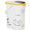 Keter CURVER Conteneur de nourriture Le Diner est servi - 4 kg - 10 L - Blanc et noir - Pour chien