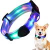 Generic Collare luminoso per cani, collare per cani con luce notturna, collare per cani ricaricabile e regolabile illuminato, luci per cani resistenti alle intemperie per