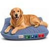 Dorian Home - Cuccia Cane Interno Taglia Grande, Media e Piccola - Cuscino Cane e Gatto Sfoderabile e Lavabile, Extra Imbottito e Morbido (Jeans, 80 x 120 cm, Cuscino con Fodera)