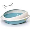 Cat Centre Lettiera grande o jumbo per gatto, con vassoio e bordo, in 4 colori, XL