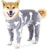 CLGrich Pigiama per Cani, Flanella Morbida, Caldo, Tuta per Cani, Abbigliamento Invernale, Elastico E Traspirante, per Cani Taglia Media O Grande con Clima Freddo (XS,Grey)