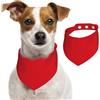 BOXILTD Bandana per cani in puro cotone di colore rosso, lavabile, sciarpa triangolare, bandana per cani di taglia piccola, media e grande, gatto, nero
