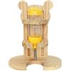 Klaisy Bottiglia di acqua del criceto con il supporto di legno dell'animale domestico dell'erogatore automatico con la base per gli accessori della gabbia del riccio di cincillà 80ML