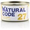 Generico Natural Code Umido Gatto Adult gusto TONNO e SURIMI, Numero 27, alimento completo in SFILACCETTI per gatti adulti di tutte le taglie, altamente digeribile | 12 scatolette da 85 grammi l'una.