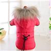 TUITA 1 Pz Cappotto per Cani Giacca per Cani di Piccola Taglia Antivento Caldo Imbottito Piumino con Cappuccio Tuta da Neve Moda Inverno Vestiti per Cani per Cuccioli di Gatto Chihuahua