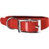 Leathercrafter Europe Biothane Gold - Collare per cani da 2,5 cm di larghezza, lunghezza a scelta, ultra resistente (65 cm, rosso 318)