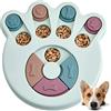BAKAJI Gioco Educativo per Cani e Gatti Dispenser Crocchette Interattivo per Animali, Distributore di Cibo Trinning Games, Ciotola di Alimentazione Lenta per Cuccioli con Piedini Antiscivolo (Azzurro)