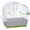 Pet's Market Asso di Picche Gabbia Voliera Uccelli in Metallo per Canarini Pappagallini Calopsite Inseparabili Uccelli e Piccoli Volatili con Posatoi Mangiatoie 40x27x44 cm