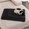 FANSU 2 Pezzi Tappetino per Cani, Assorbenti Tappetini Igienici per Cani, Traversine Cani Lavabili, Tappetino per Addestramento del Cane Riutilizzabile, per Cuccioli, Gattini (50x40cm,Nero)