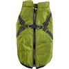 FANSU Impermeabile Cappotto per Cani, Invernale Vestiti Taglia Piccola Media Grande 2.5-30kg (L,Verde)