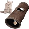 Niktule Gatto in Peluche a Tunnel | Tunnel Pieghevole per Gatti di Grandi Dimensioni, Tunnel per Gatti più maturo con Fori, Giocattolo Pieghevole e Nascosto per Gattini, Cuccioli e lepri nel Kiss