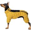 Generic Piumino da neve per cani, cappotto antivento integrale con strisce riflettenti, abbigliamento esterno leggero e caldo, per cani di piccola e grande taglia, perfetto per l'inverno