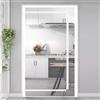 Kongdson Zanzariera a rete per balcone, balcone, patio, balcone, zanzariera per porta, zanzariera per porta, con cerniera, facile da usare (70 x 200 cm, bianco-D)