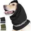 Duuclume Cuffie impermeabili per cani per protezione dal rumore, paraorecchie regolabili con coulisse per cani con strisce riflettenti, scaldacollo caldo per animali domestici (nero, S)