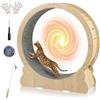 COSTWAY Ruota per Esercizio per Gatti da Interno 101 cm, Tapis Roulant per Gatti con Meccanismo di Blocco, Corsa con Moquette Rimovibile, Ruota di Allenamento in Legno a Rumore Ultra Basso
