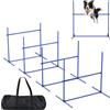 ACXIN Agility Set di accessori per addestramento del cane con 4 ostacoli, asta Slalom Agility per cani, facile da trasportare, regolabile in altezza con custodia, 104 x 70 x 101 cm, blu