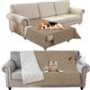 SHUOJIA Coperta Impermeabile Copriletto Per Cani Copridivano Grande Antiscivolo Coprimaterasso Per Incontinenza Per Auto Animali Domestici Cane Gatto (30x70in,Khaki)