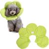 JOROBURO Collare per Recupero Animali Domestici, Collare Elizabeth per Cani Carino a Forma di Girasole Leggero, Collare a Cono Morbido Regolabile per Cani e Gatti (YLSB06 Verde)